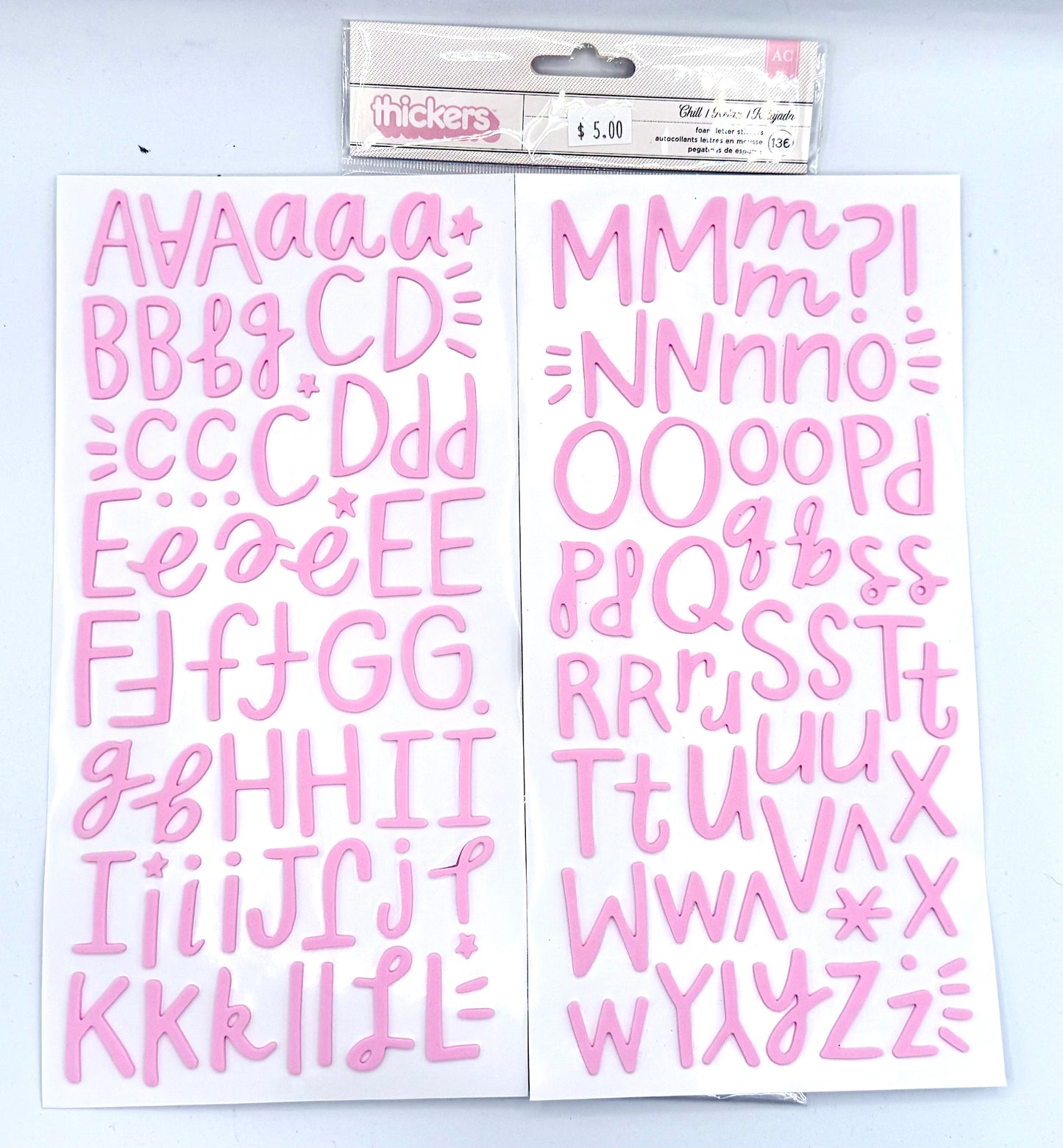 American Crafts - Thickers Letter Stickers - Chill/Relax