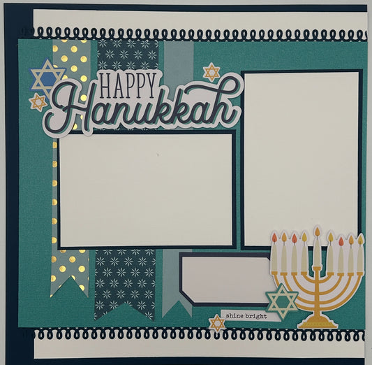 Happy Hanukkah 12x12 Layout