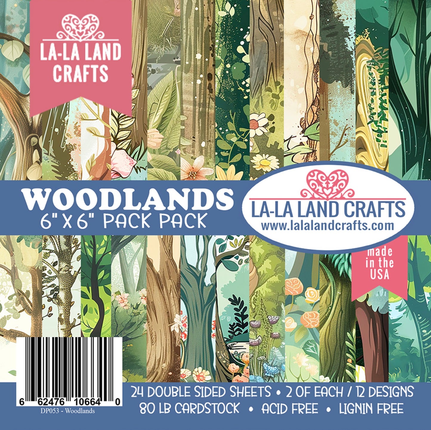 La-La Land Crafts - Woodlands - 6x6 Paper Pack