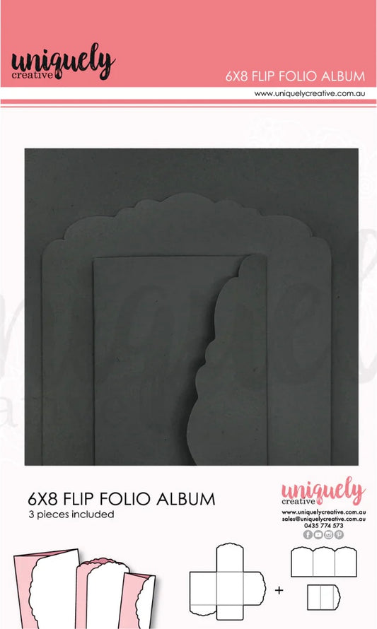 Uniquely Creative - 6x8 Flip Folio Album - Black