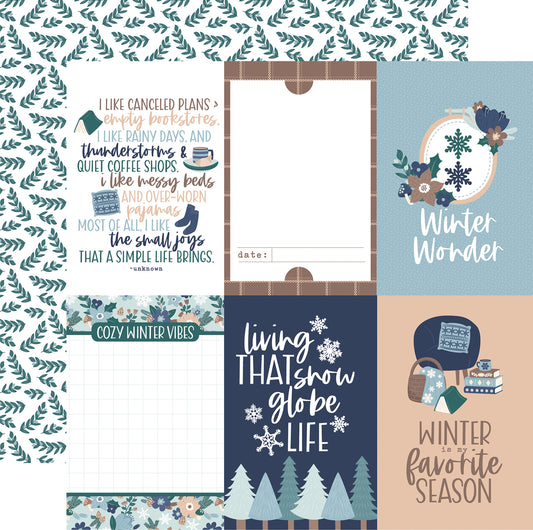 Echo Park - Snow Day - 4x6 Journaling Cards