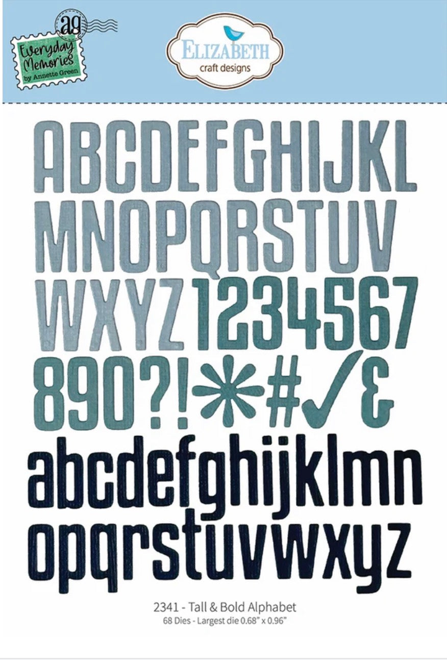 Elizabeth Craft Designs - Tall & Bold Alphabet Die Cut