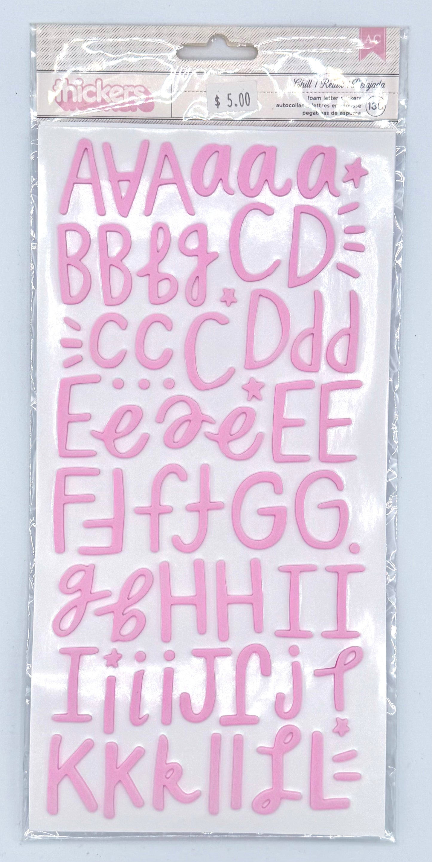 American Crafts - Thickers Letter Stickers - Chill/Relax