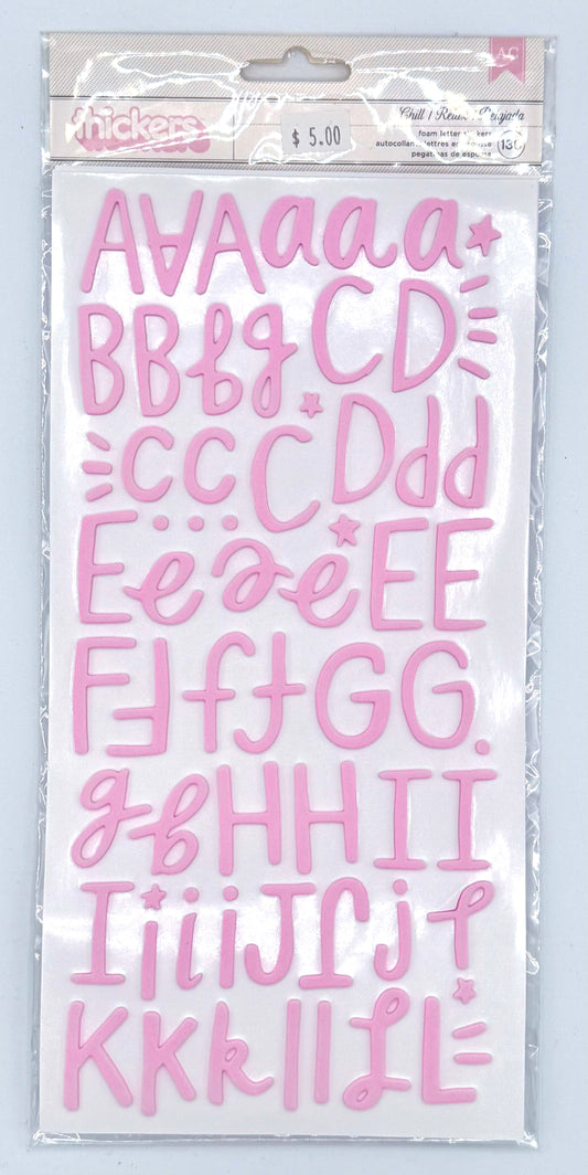 American Crafts - Thickers Letter Stickers - Chill/Relax