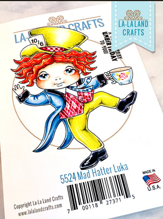 La-La Land Crafts - Rubber Stamps - Mad Hatter Luka