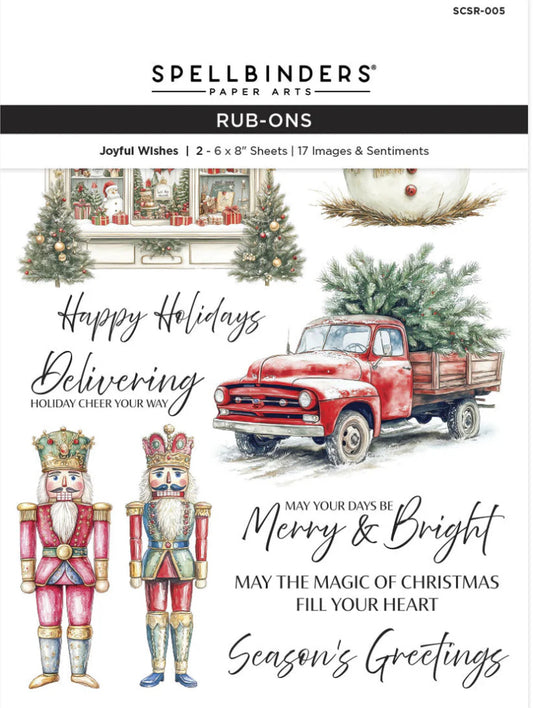 Spellbinders - Rub-Ons - Joyful Wishes