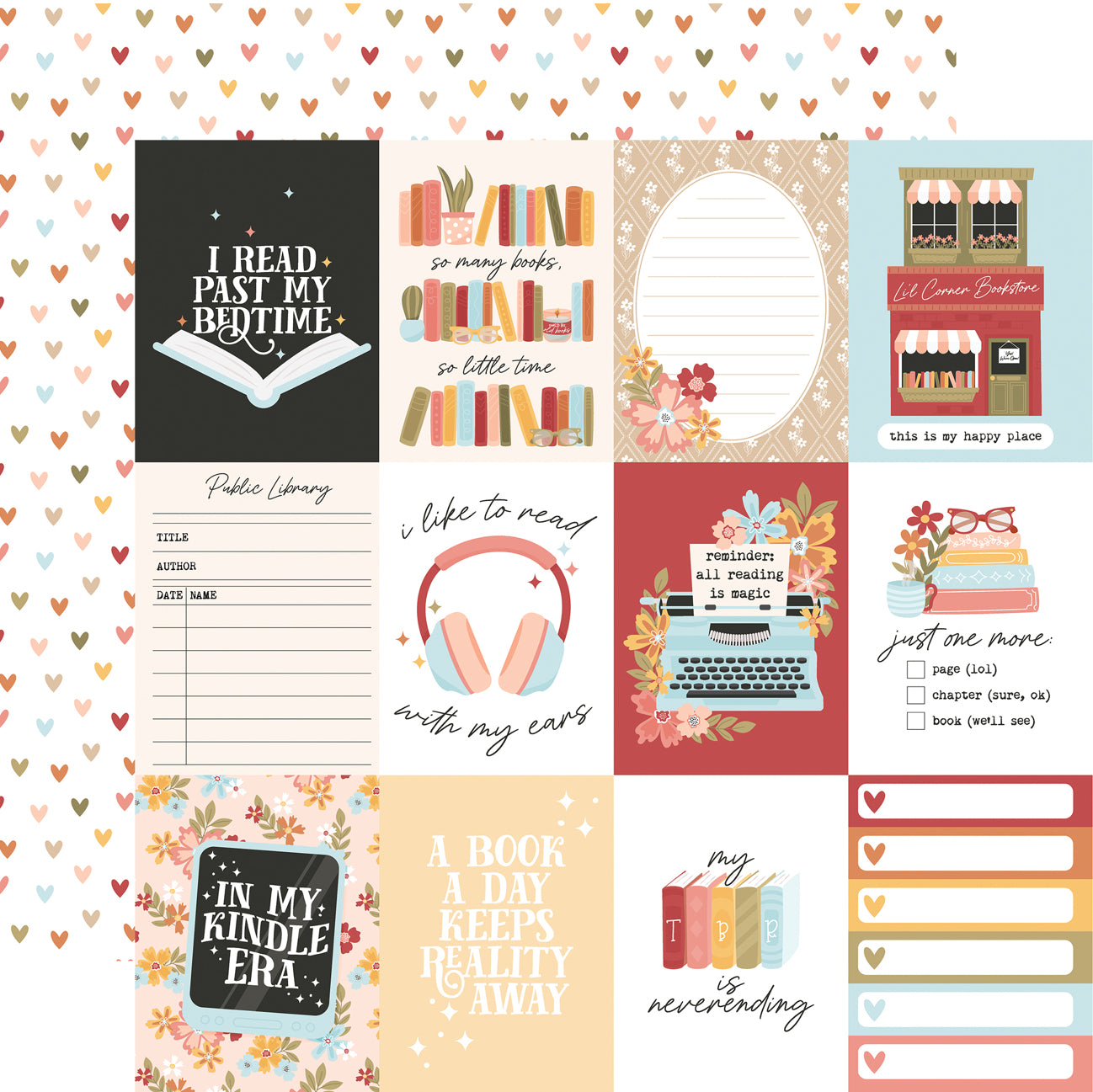 Echo Park - Bookish - 3x4 Journaling Cards