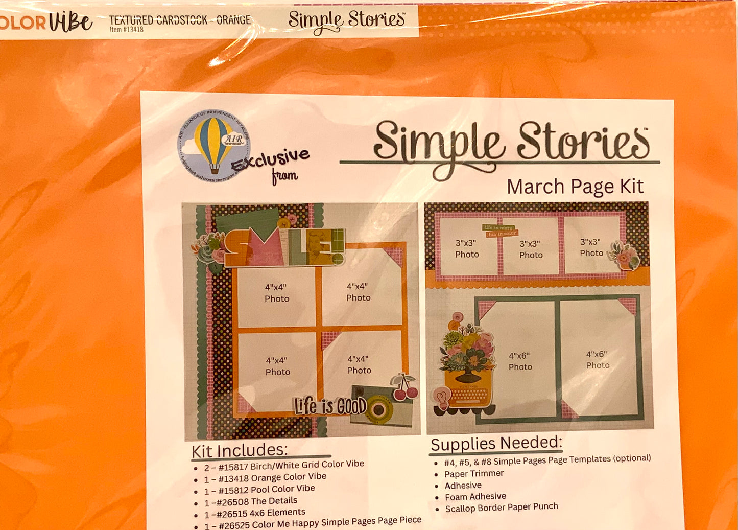 Simple Stories - AIR Exclusive Page Kit - Color Me Happy