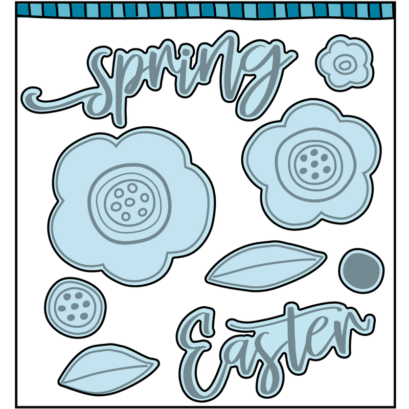 Dare 2B Artzy - Stamp Set - Spring is Blooming