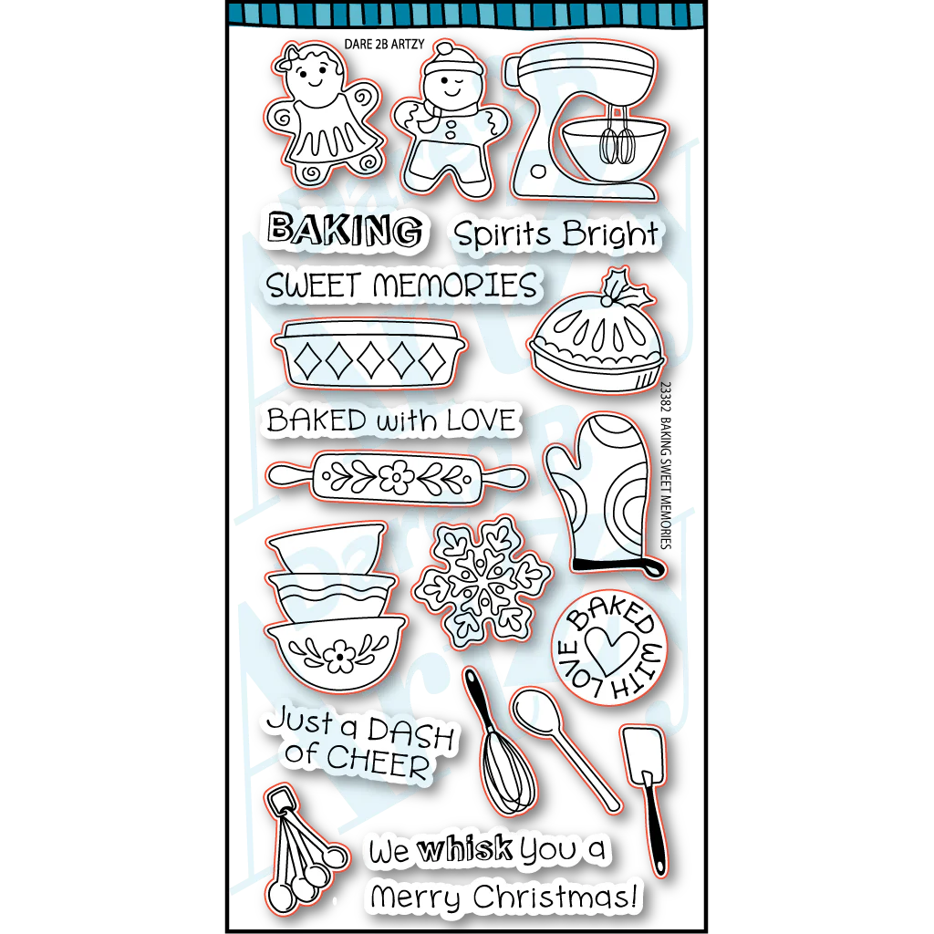 Dare 2B Artzy - Clear Stamps & Coordinating Dies Set - Baking Sweet Memories