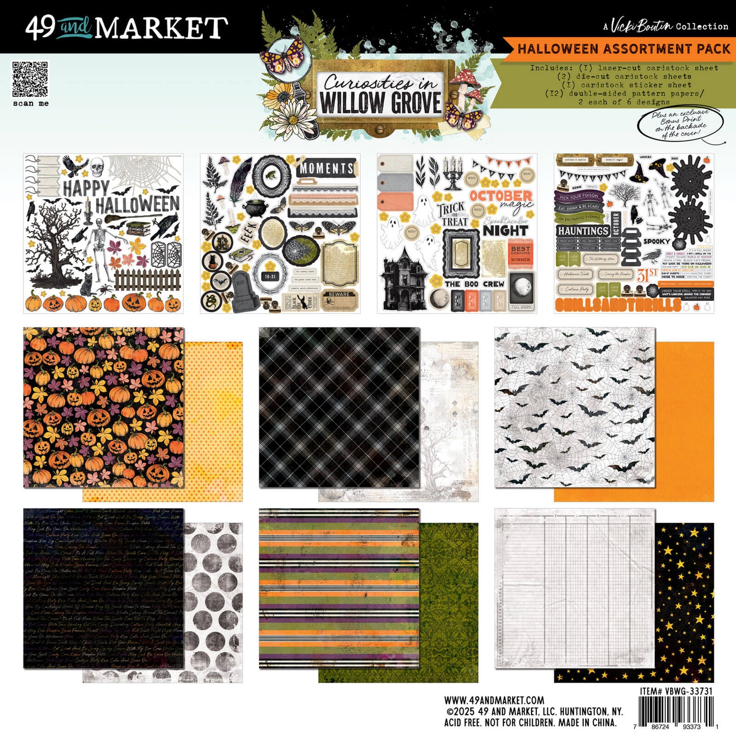 49 & Market - Vicki Boutin - Curiosities in Willow Grove Halloween Assortment Pack