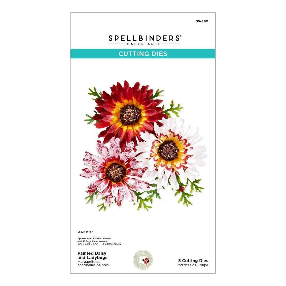 Spellbinders - Cutting Dies - Painted Daisy and Ladybugs