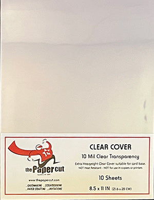 The Paper Cut - Clear Cover Transparency - 8.5” x 11”
