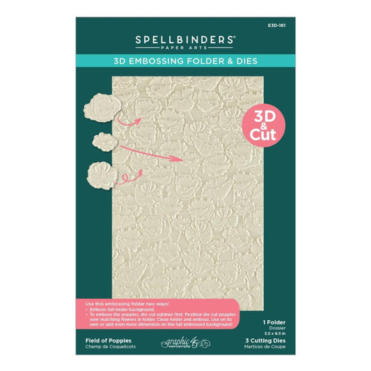 Spellbinders - 3D Embossing Folder & Dies - Field of Poppies