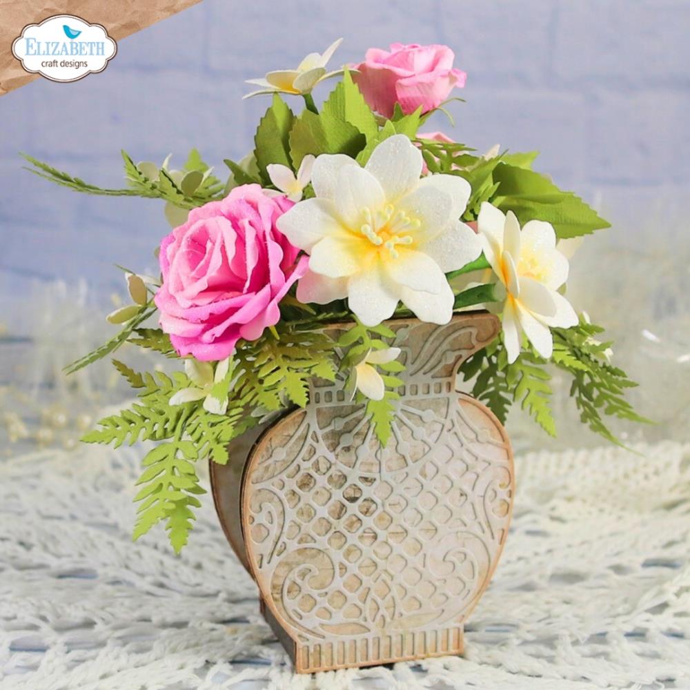 Elizabeth Craft Designs - Floral Vase Rose Kit
