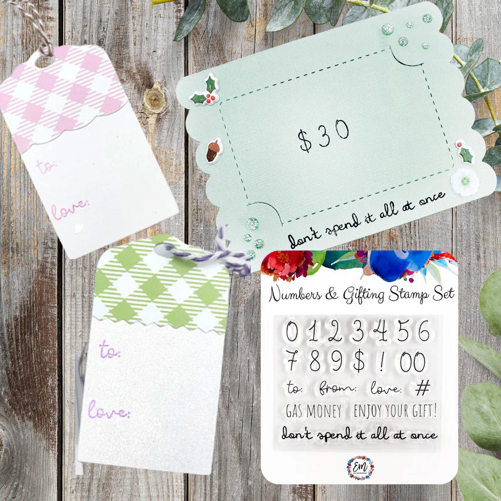 Emily Moore - Stamp Set - Numbers & Gifting