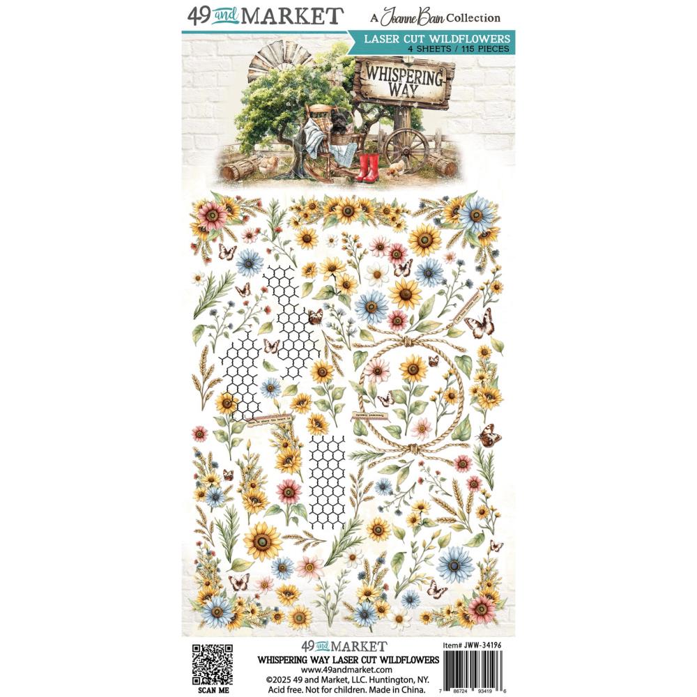 49 & Market - Whisper Way - Laser Cut Wildflowers