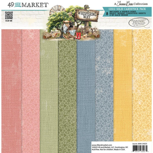 49 & Market - Whispering Way - 12x12 Solid Cardstock Pack