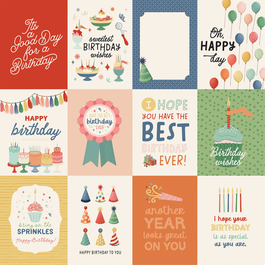 Carta Bella - They Say It’s Your Birthday - 3x4 Journaling Cards