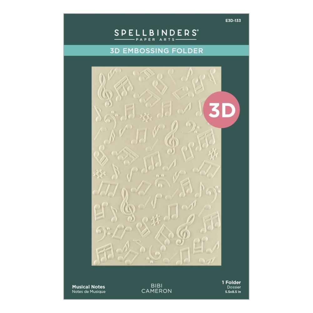 Spellbinders 3D Embossing Folder - Musical Notes