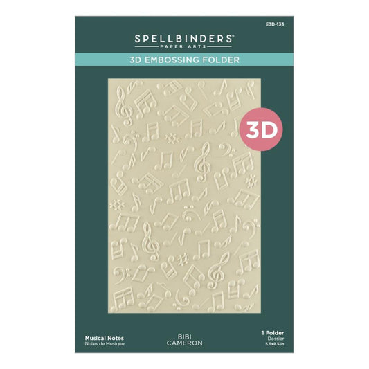 Spellbinders 3D Embossing Folder - Musical Notes