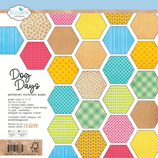 Elizabeth Craft Designs - 12x12 Dog Days Patterned Cardstock