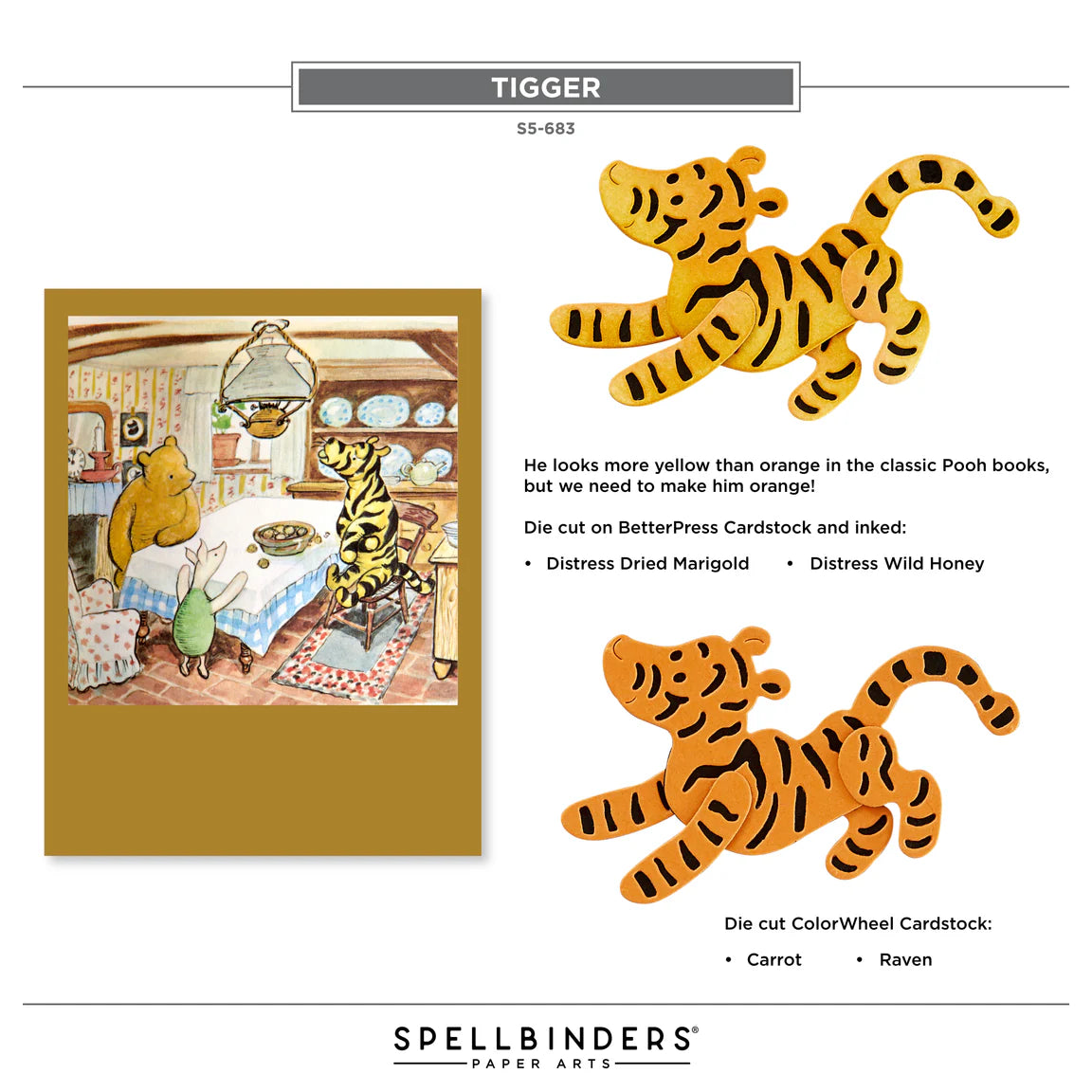 Spellbinders - Cutting Dies - Say Cheese Classic Pooh - Tigger & Eeyore