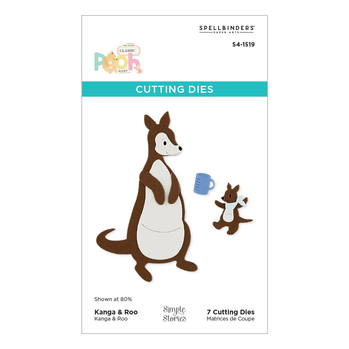 Spellbinders - Cutting Dies - Say Cheese Classic Pooh Baby - Kanga & Roo