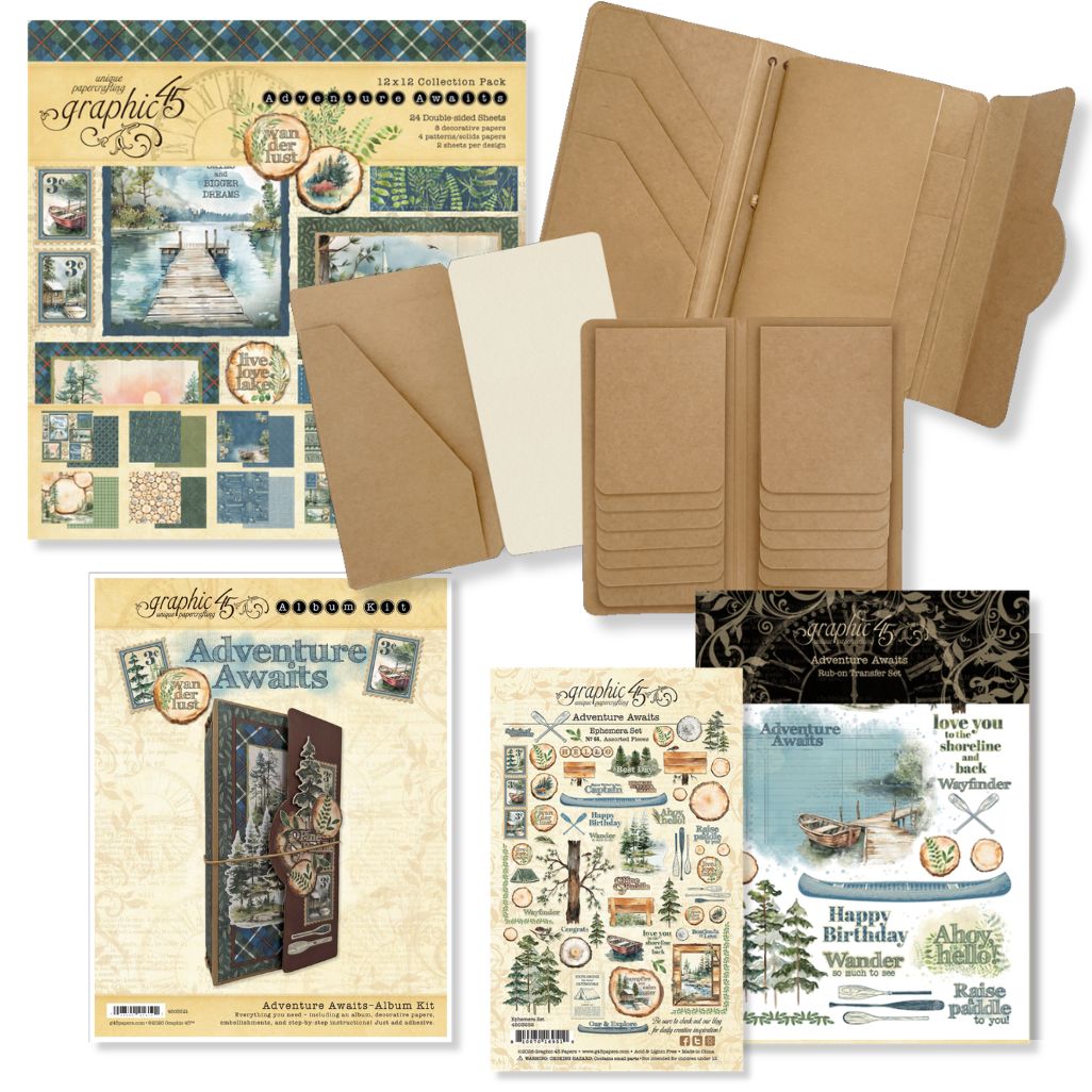 Graphic 45 - Album Kit - Adventure Awaits