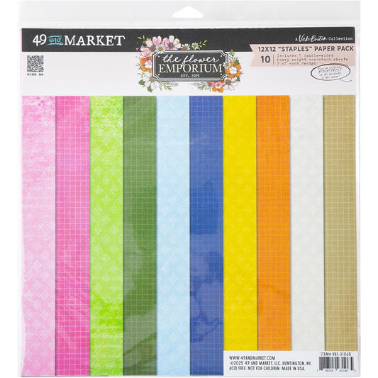 49 & Market - 12x12 “Staples” Paper Pack - The Flower Emporium