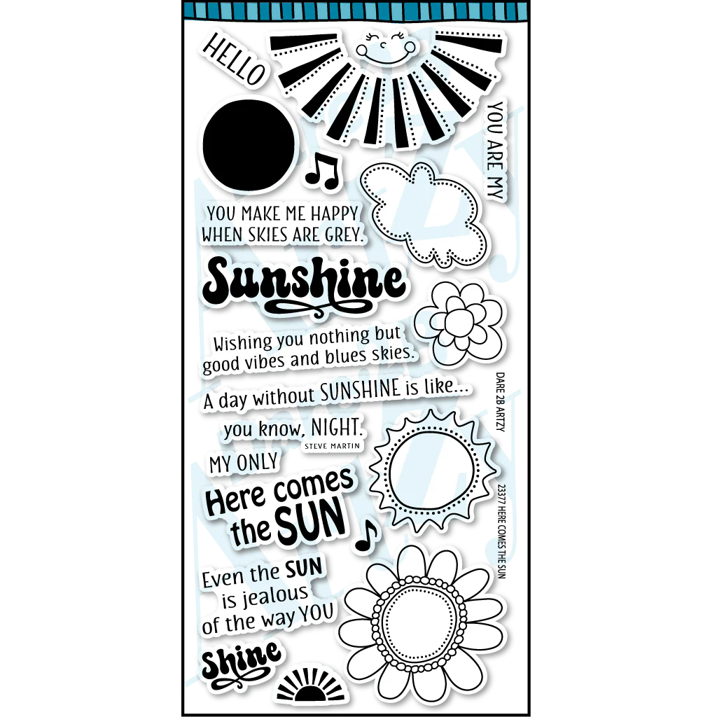 Dare 2B Artzy - Coordinating Clear Stamp and Die Set - Here Comes the Sun