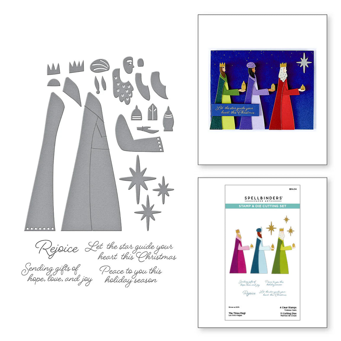 Spellbinders - Stamp & Die Cutting Set - The Three Magi