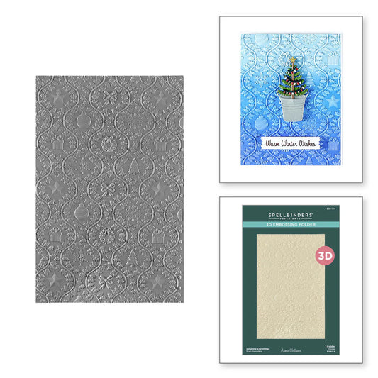 Spellbinders - 3D Embossing Folder - Country Christmas