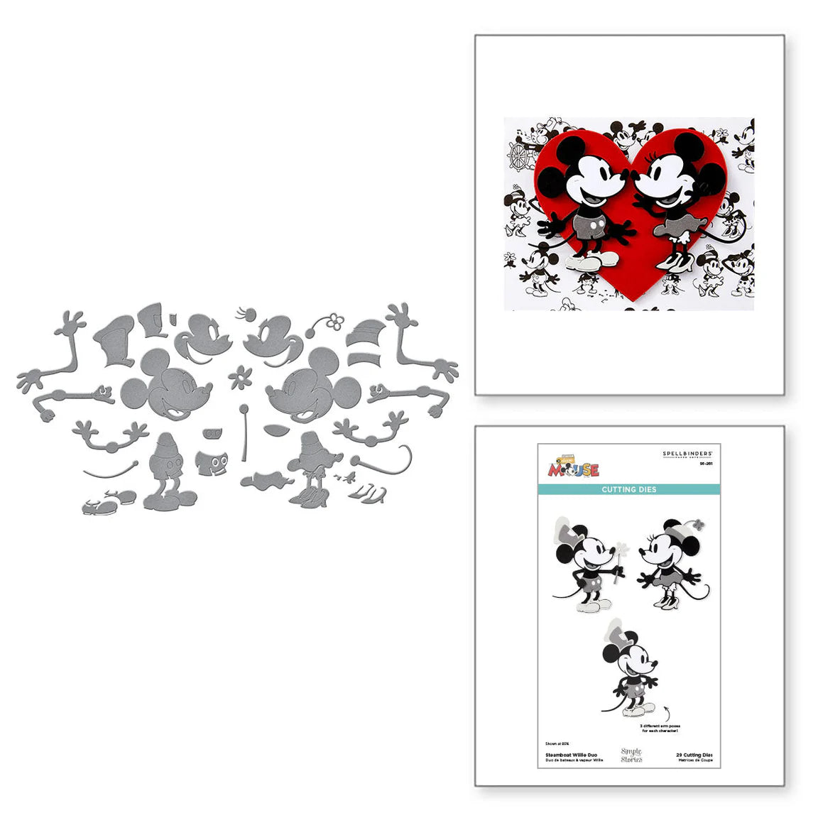 Spellbinders - Cutting Dies - Classic Mouse Steamboat Willie Duo