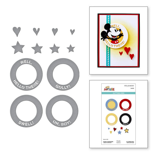 Spellbinders - Cutting Dies - Classic Mouse Frame & Sentiments