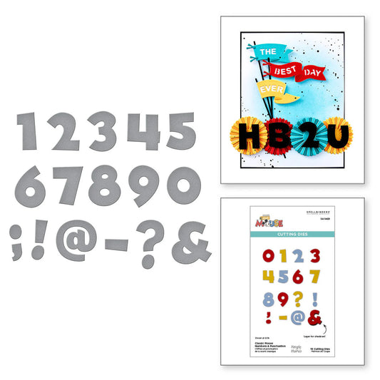 Spellbinders - Cutting Dies - Classic Mouse Numbers & Punctuation