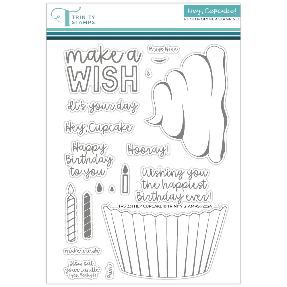 Trinity Stamps - Photopolymer Stamp Set - Hey, Cupcake!