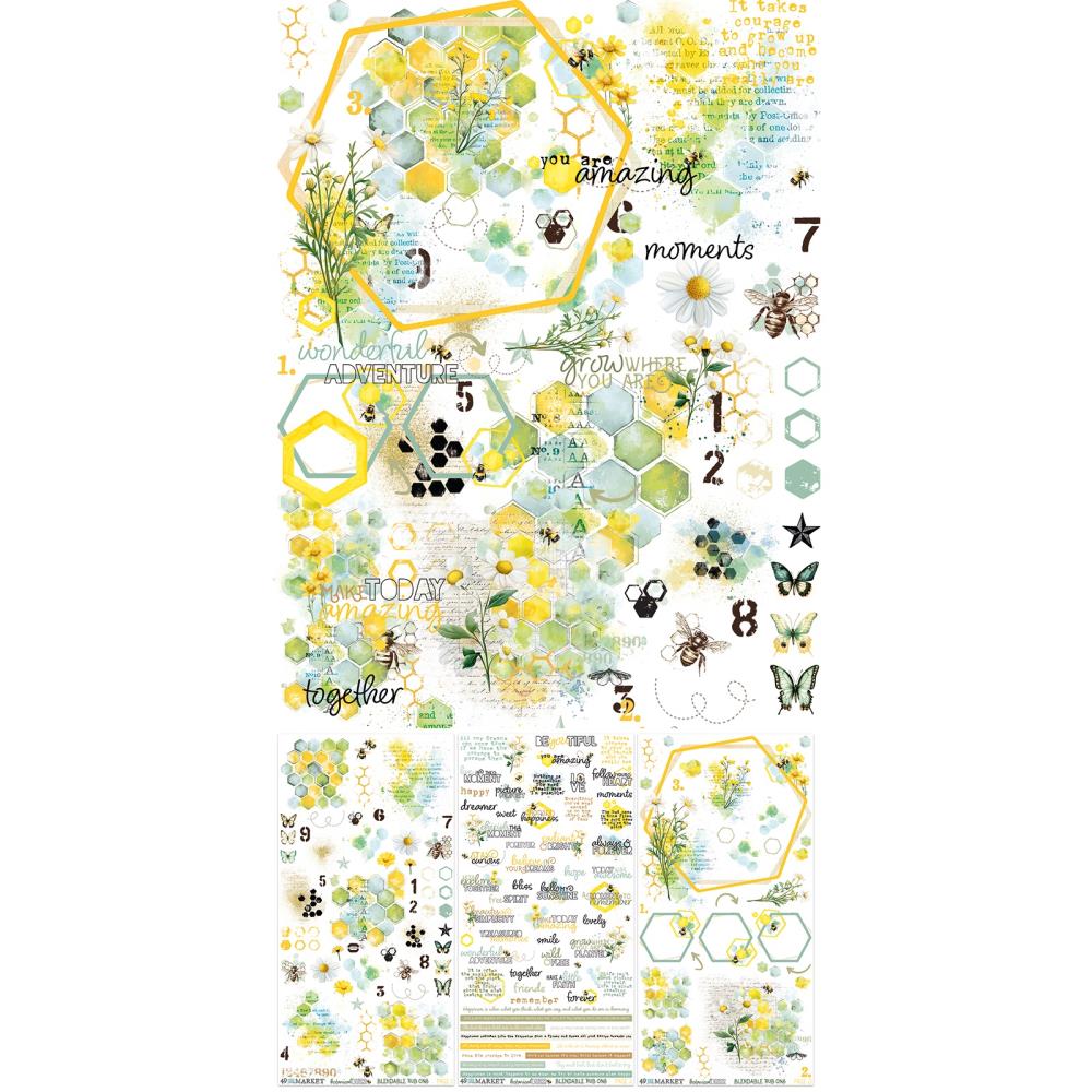 49 & Market - Blendable Rub-on Transfers - Botanical Buzz