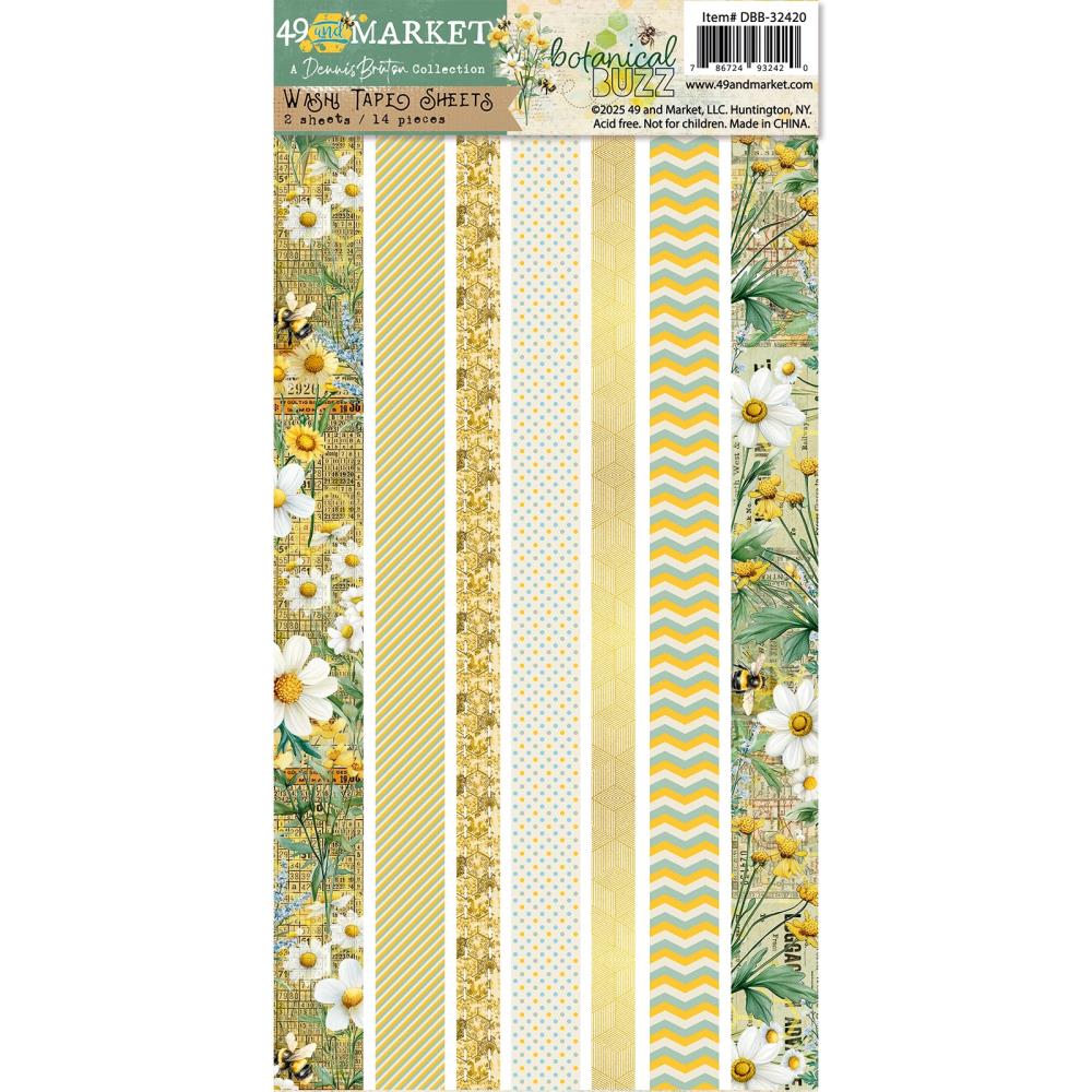 49 & Market - Washi Tape Sheets - Botanical Buzz