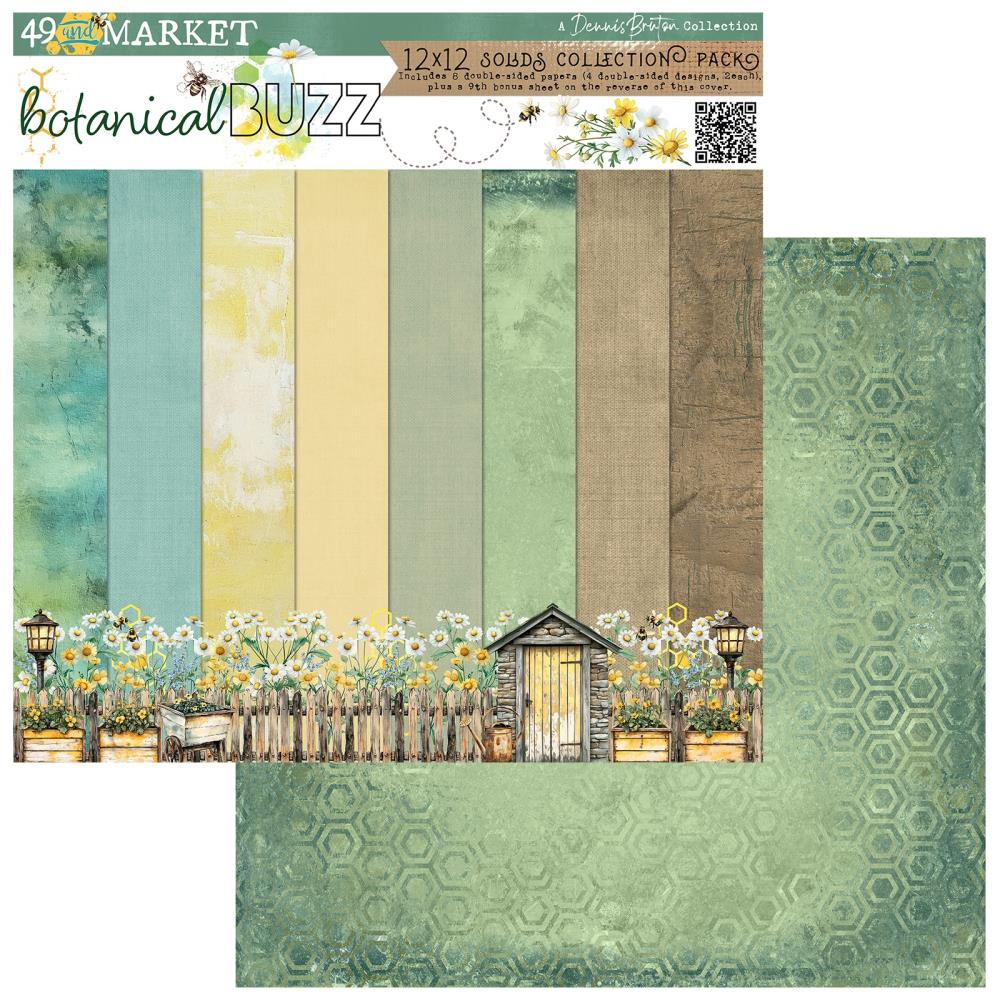 49 & Market - 12x12 Solids Collection Pack - Botanical Buzz