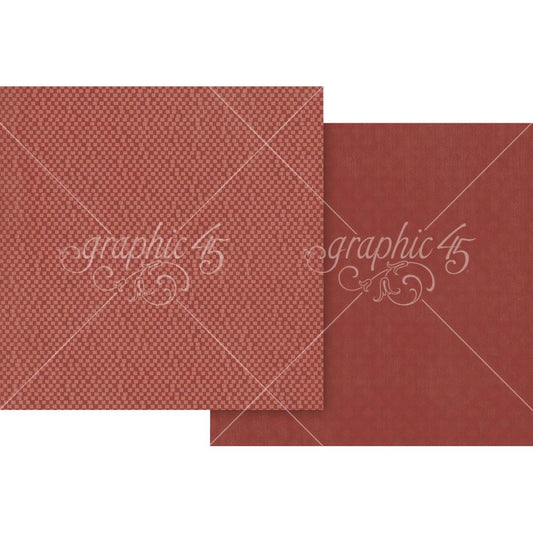Graphic 45 - Ghostly Greetings - Blood Red Pattern & Solid Sheet