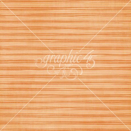 Graphic 45 - Scenic Route - Vibrant Orange Pattern & Solid Sheet