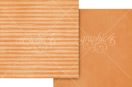 Graphic 45 - Scenic Route - Vibrant Orange Pattern & Solid Sheet