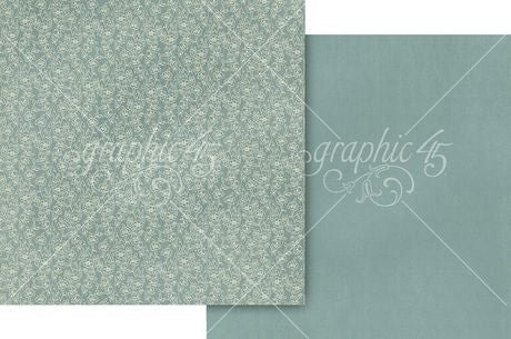 Graphic 45 - Always & Forever - Regency Blue Pattern & Solid Sheet