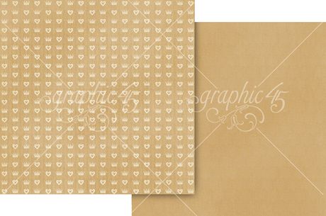 Graphic 45 - Always & Forever - Glorious Gold Pattern & Solid Sheet