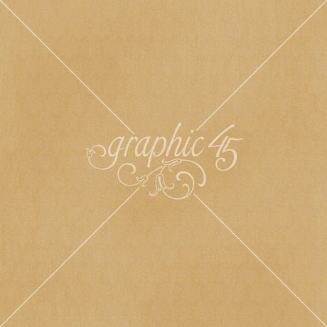 Graphic 45 - Always & Forever - Glorious Gold Pattern & Solid Sheet