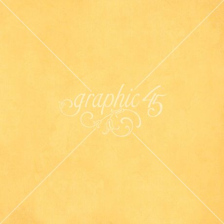 Graphic 45 - Scenic Route - Lemon Yellow Pattern & Solid Sheet