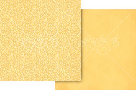 Graphic 45 - Scenic Route - Lemon Yellow Pattern & Solid Sheet