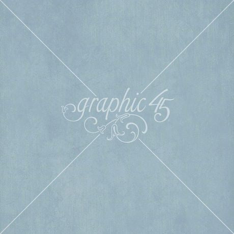 Graphic 45 - Scenic Route - Azure Blue Pattern & Solid Sheet