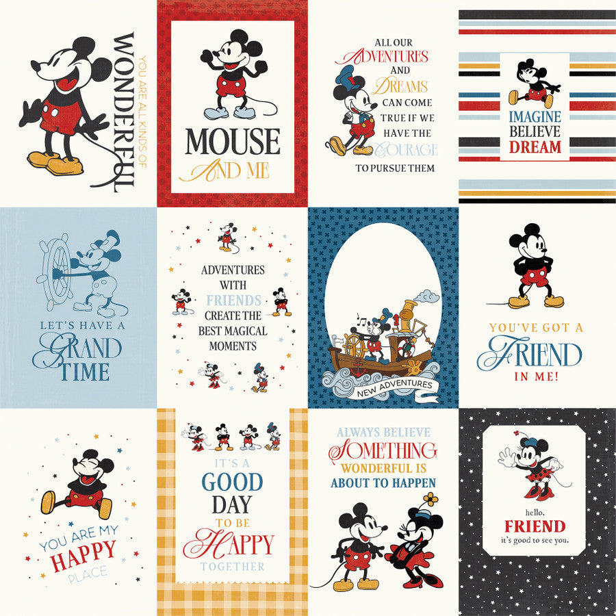 Echo Park - Mouse And Me - 3x4 Journaling Cards
